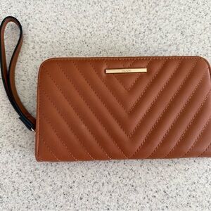 ALDO Tan Quilted Wristlet